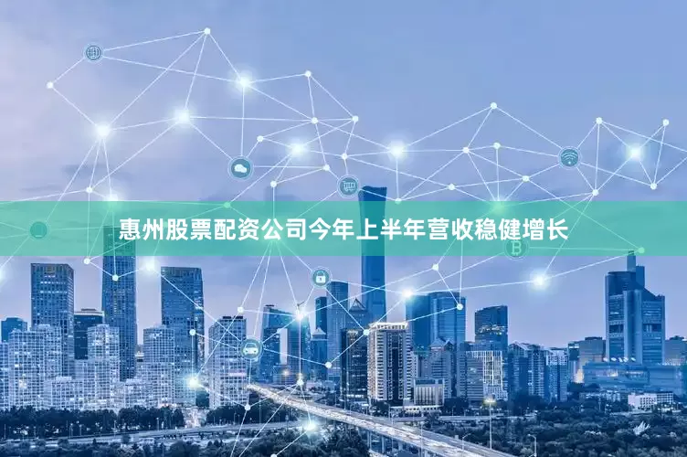 惠州股票配资公司今年上半年营收稳健增长